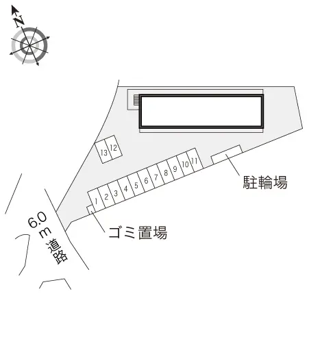 ★手数料０円★富田林市川向町 月極駐車場